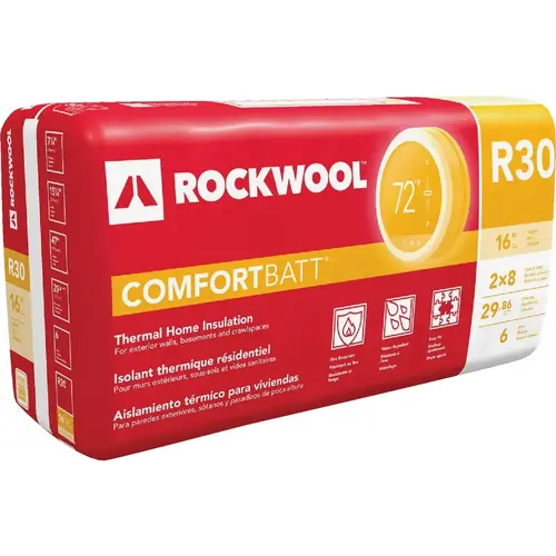 Comfortbatt R-30 16 In. x 47 In. Stone Wool Insulation - pack of 6 Comfortbatt R-30 16 In. x 47 In. Stone Wool Insulation - pack of 6