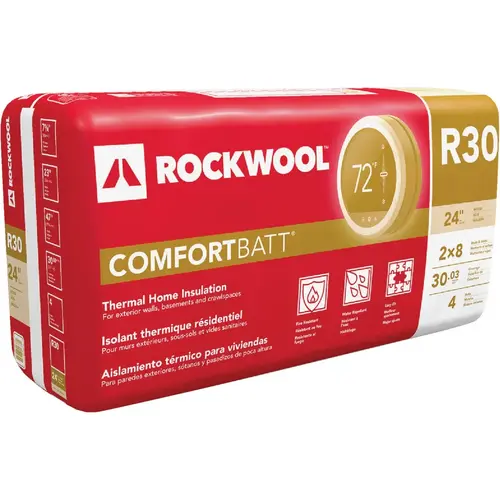 Comfortbatt R-30 24 In. x 47 In. Stone Wool Insulation - pack of 4 Comfortbatt R-30 24 In. x 47 In. Stone Wool Insulation - pack of 4