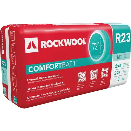 Comfortbatt R-23 16 In. x 47 In. Stone Wool Insulation - pack of 8 Comfortbatt R-23 16 In. x 47 In. Stone Wool Insulation - pack of 8