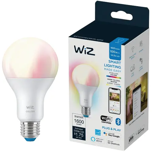 100W Equivalent Color Changing A21 Medium Dimmable Smart LED Light Bulb 100W Equivalent Color Changing A21 Medium Dimmable Smart LED Light Bulb