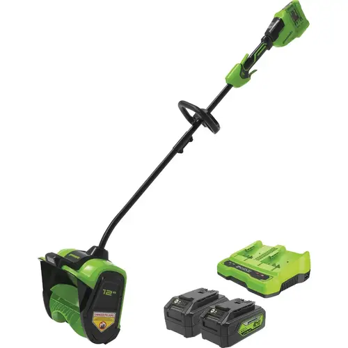 48V (2x24V) 12 In. Cordless Snow Shovel with (2) 4.0Ah Batteries & Dual Port Charger 48V (2x24V) 12 In. Cordless Snow Shovel with (2) 4.0Ah Batteries & Dual Port Charger