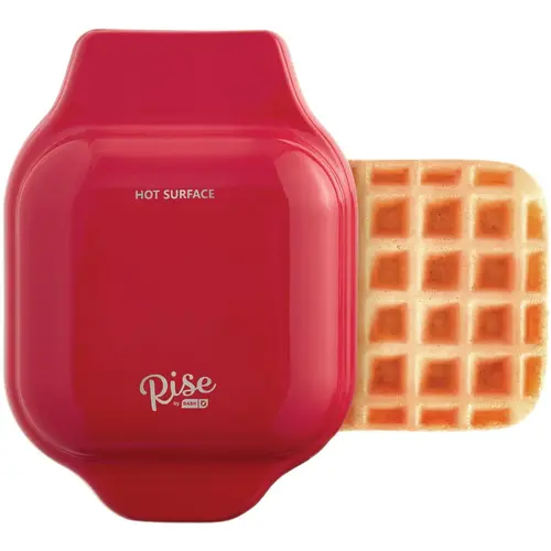 Rise by 4 In. Red Mini Waffle Maker Rise by 4 In. Red Mini Waffle Maker