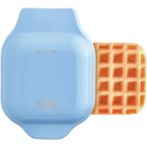 Rise by 4 In. Light Blue Mini Waffle Maker Rise by 4 In. Light Blue Mini Waffle Maker