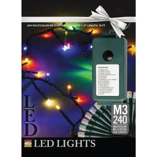 Multi 240-Bulb M3 LED Cluster String Light Set Multi 240-Bulb M3 LED Cluster String Light Set