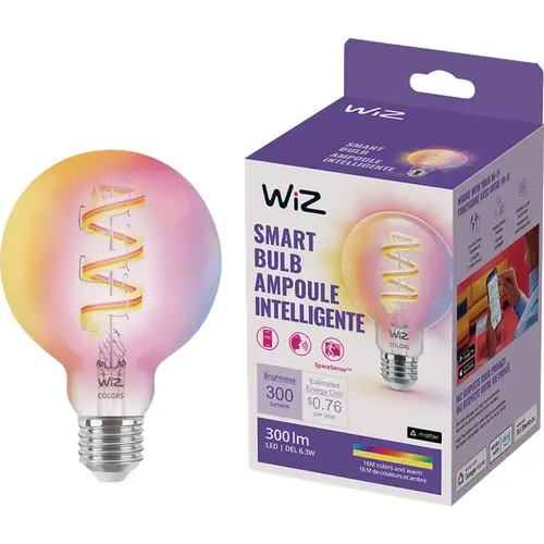 25W Equivalent Color Filament G25 Medium LED Smart Light Bulb 25W Equivalent Color Filament G25 Medium LED Smart Light Bulb