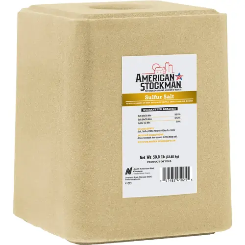 Amerian Stockman 50 lb. Sulfur Salt Block Amerian Stockman 50 lb. Sulfur Salt Block