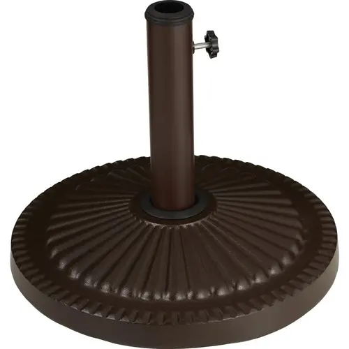 18 In. Round Brown Concrete Umbrella Base 18 In. Round Brown Concrete Umbrella Base