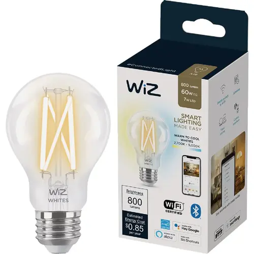 60W Equivalent A19 Medium Smart Filament LED Light Bulb 60W Equivalent A19 Medium Smart Filament LED Light Bulb
