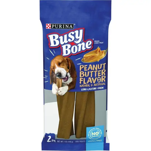 Busy Bone Small & Medium Dog Peanut Butter Flavor Dental Dog Treat - pack of 2 Busy Bone Small & Medium Dog Peanut Butter Flavor Dental Dog Treat - pack of 2