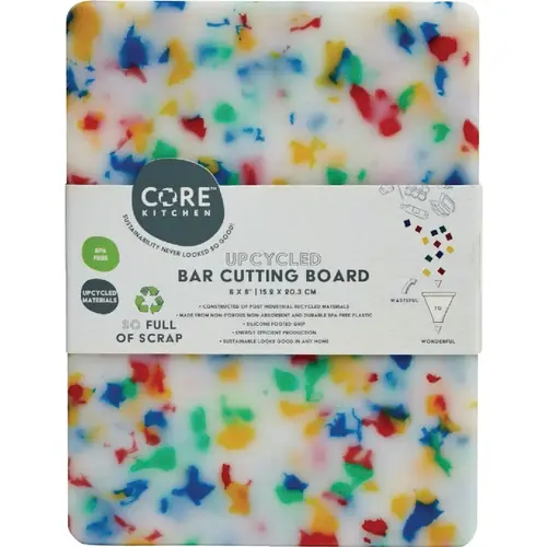Multi-Color Recycled Plastic Board With Non-Slip Footing, 8 In. x 6 In. Confetti Multi-Color Recycled Plastic Board With Non-Slip Footing, 8 In. x 6 In. Confetti