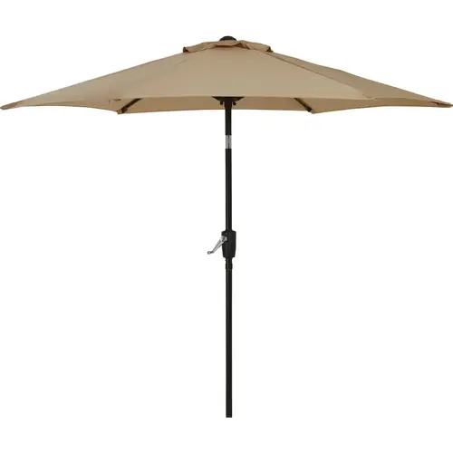 9 Ft. Aluminum Tilt/Crank Tan Patio Umbrella - PFAS Free 9 Ft. Aluminum Tilt/Crank Tan Patio Umbrella - PFAS Free