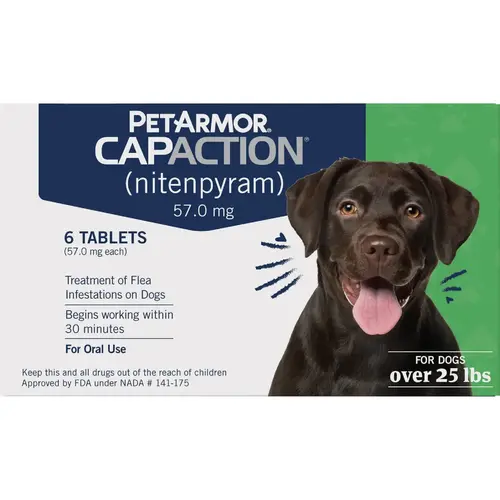 CapAction Over 25 Lb. Dog Flea Tabs - pack of 6 CapAction Over 25 Lb. Dog Flea Tabs - pack of 6