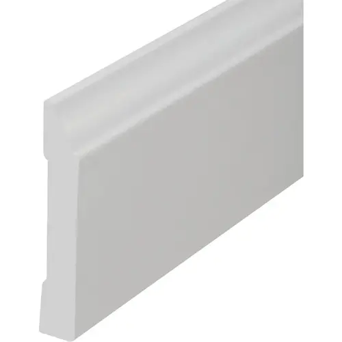 14/25 In. W. x 3-1/4 In. H. x 8 Ft. L. White Exterior Base Molding 14/25 In. W. x 3-1/4 In. H. x 8 Ft. L. White Exterior Base Molding