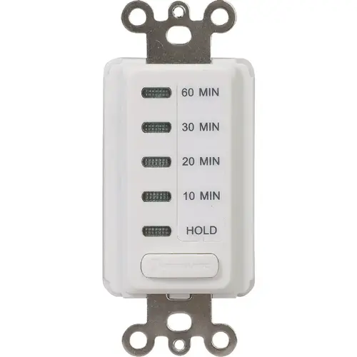 120V 15A In-Wall Electronic Countdown Timer with Pre-Set Times White 120V 15A In-Wall Electronic Countdown Timer with Pre-Set Times White
