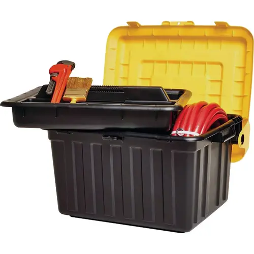 Black & Yellow Tote Locker with Tray Black & Yellow Tote Locker with Tray