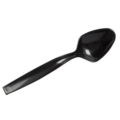 SPOON BLACK PLASTIC 9 INCH UTENSIL
