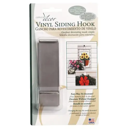 Lip-Hook Vinyl Siding Hook Metallic - pack of 2 Lip-Hook Vinyl Siding Hook Metallic - pack of 2