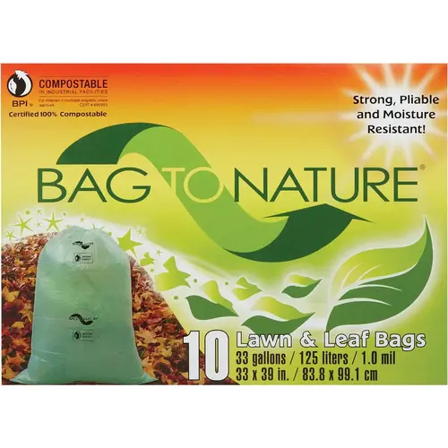 33 Gal. Green Compostable Houston Approved Lawn & Leaf Bag (10-Count) 33 Gal. Green Compostable Houston Approved Lawn & Leaf Bag (10-Count)