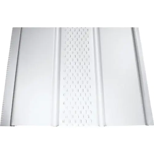 12 In. White Center Vented Aluminum Soffit 12 In. White Center Vented Aluminum Soffit