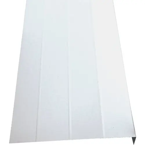 8 In. x 12 Ft. 0.024 In. Ribbed Aluminum Fascia White 8 In. x 12 Ft. 0.024 In. Ribbed Aluminum Fascia White