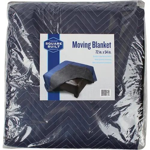 72 In. x 80 In. Moving Blanket Blue 72 In. x 80 In. Moving Blanket Blue