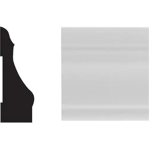 9/16 In. W. x 2-1/4 In. H. x 7 Ft. L. White PVC Colonial Casing 9/16 In. W. x 2-1/4 In. H. x 7 Ft. L. White PVC Colonial Casing
