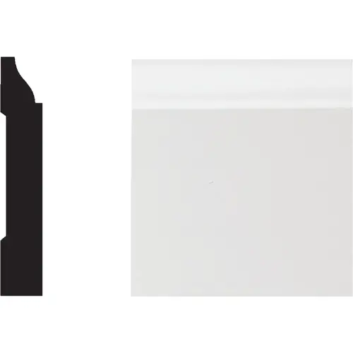 5/8 In. W. x 3-1/4 In. H. x 12 Ft. L. White PVC Colonial Base Molding - pack of 10 5/8 In. W. x 3-1/4 In. H. x 12 Ft. L. White PVC Colonial Base Molding - pack of 10