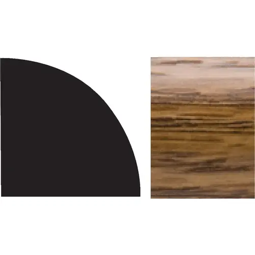 5/8 In. W. x 5/8 In. H. x 96 In. L. Highland Oak Colored PVC Interior Quarter Round Molding 5/8 In. W. x 5/8 In. H. x 96 In. L. Highland Oak Colored PVC Interior Quarter Round Molding