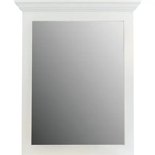 Shaker Retreat White 30 In. W x 36 In. H Vanity Mirror Shaker Retreat White 30 In. W x 36 In. H Vanity Mirror
