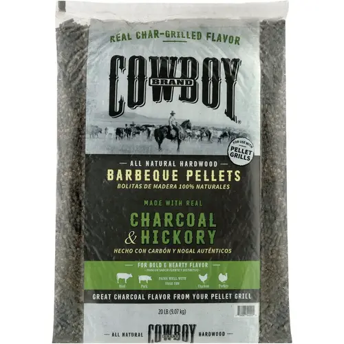 Charcoal & Hickory Barbeque Pellets, 20 Lb. Charcoal & Hickory Barbeque Pellets, 20 Lb.