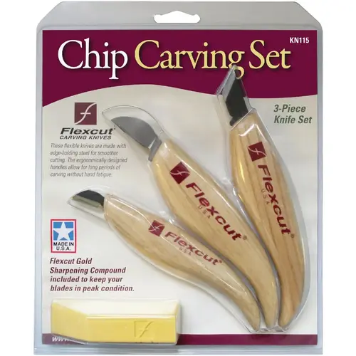 3-Piece Chip Carving Knife Set 3-Piece Chip Carving Knife Set