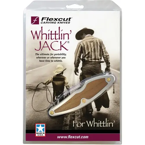 Flexcut Whittlin' Jack Carving Knife with 1-1/2 In. Detail & 2 In. Roughing Blades Flexcut Whittlin' Jack Carving Knife with 1-1/2 In. Detail & 2 In. Roughing Blades