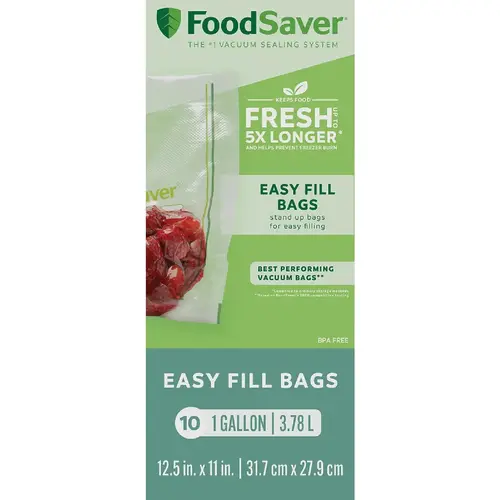 Easy Fill Gal. Vacuum Sealer Bags (10-Count) Easy Fill Gal. Vacuum Sealer Bags (10-Count)