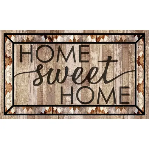 18 In. x 30 In. Rustic Sweet Home Welcome Door Mat Gray/Brown 18 In. x 30 In. Rustic Sweet Home Welcome Door Mat Gray/Brown