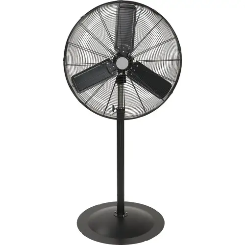 30 In. 3-Speed 76 In. H. Oscillating Pedestal Fan Black 30 In. 3-Speed 76 In. H. Oscillating Pedestal Fan Black