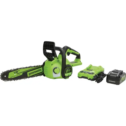 24V 12 In. Brushless Chainsaw with 4.0 Ah Battery & Charger 24V 12 In. Brushless Chainsaw with 4.0 Ah Battery & Charger