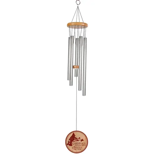 29 In. Cardinal Wind Chime Silver 29 In. Cardinal Wind Chime Silver
