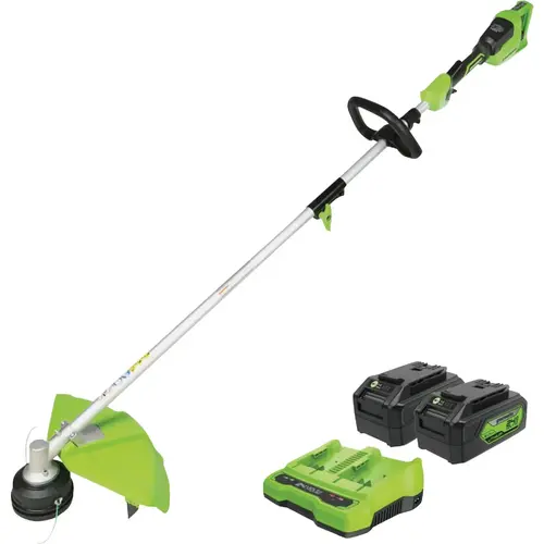 24V (2 x 24V) 16 In. Brushless Attachment Capable String Trimmer with (2) 4.0 Ah USB Batteries & Charger 24V (2 x 24V) 16 In. Brushless Attachment Capable String Trimmer with (2) 4.0 Ah USB Batteries & Charger