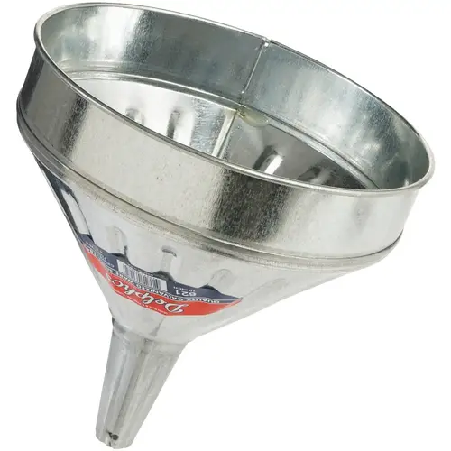 Heavy-Duty 6 Qt. Galvanized Steel Funnel with Center Spout Metal Heavy-Duty 6 Qt. Galvanized Steel Funnel with Center Spout Metal