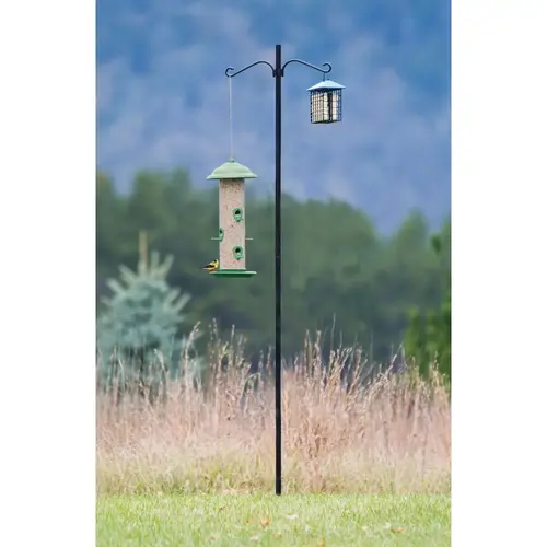 6.5 Ft. Steel Bird Feeder Pole Kit Black 6.5 Ft. Steel Bird Feeder Pole Kit Black