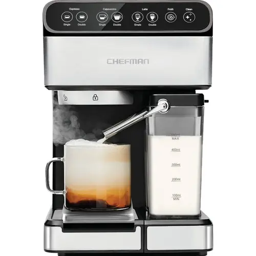 6-In-1 Espresso Machine Silver/Black 6-In-1 Espresso Machine Silver/Black