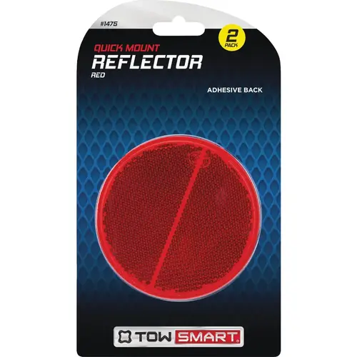 Quick Mount Round Red Reflector - pack of 2 Quick Mount Round Red Reflector - pack of 2
