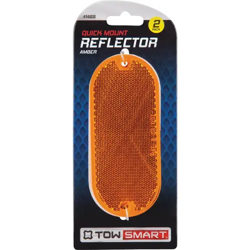 Quick Mount Oblong Amber Reflector - pack of 2 Quick Mount Oblong Amber Reflector - pack of 2