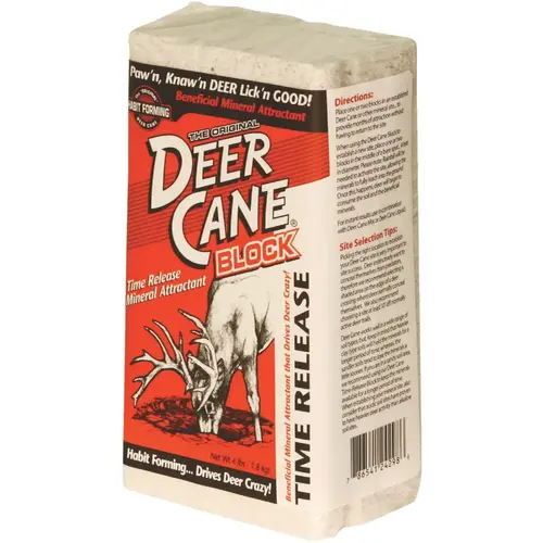 Deer Cane 4 Lb. Time-Release Block Deer Mineral Attractant Deer Cane 4 Lb. Time-Release Block Deer Mineral Attractant
