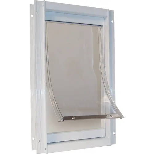 10-1/2 In. x 15 In. XL Aluminum White Pet Door 10-1/2 In. x 15 In. XL Aluminum White Pet Door