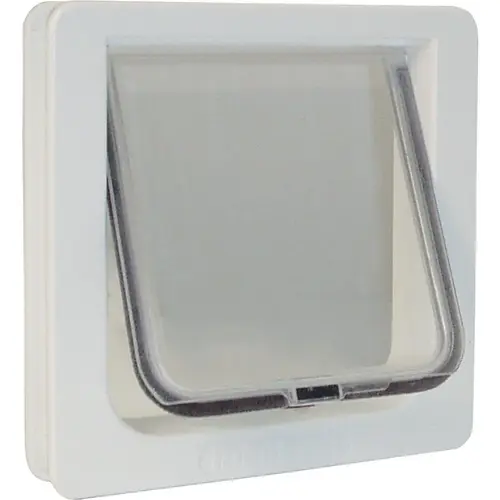 6-1/4 In. x 6-1/4 In. Small Plastic White Pet Door 6-1/4 In. x 6-1/4 In. Small Plastic White Pet Door