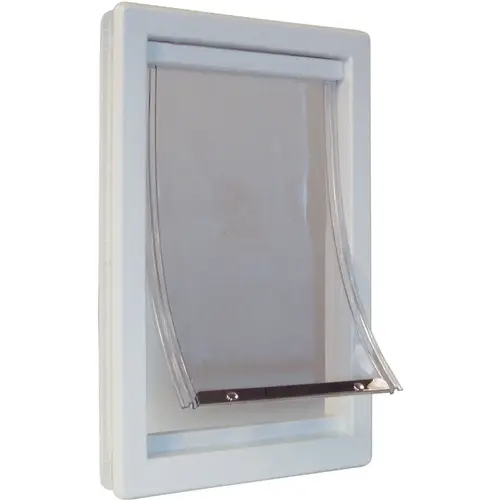 10-1/2 In. x 15 In. Extra Large Plastic White Pet Door 10-1/2 In. x 15 In. Extra Large Plastic White Pet Door
