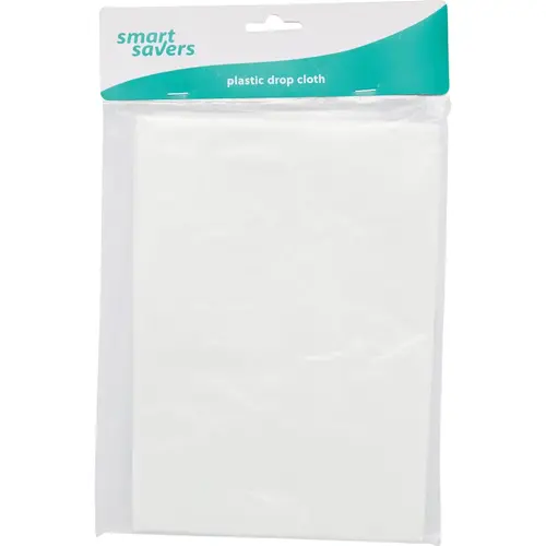 Plastic 9 Ft. x 12 Ft. 0.01mm Drop Cloth - pack of 12 Plastic 9 Ft. x 12 Ft. 0.01mm Drop Cloth - pack of 12