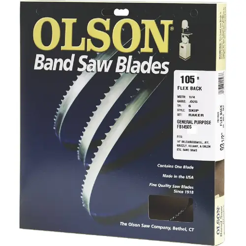 105 In. x 1/2 In. 3 TPI Hook Flex Back Band Saw Blade 105 In. x 1/2 In. 3 TPI Hook Flex Back Band Saw Blade