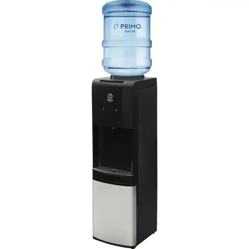 Water Residential/Commercial 3/5 Gal. Hot/Cold Top Loading Water Dispenser Black & Stainless Steel Water Residential/Commercial 3/5 Gal. Hot/Cold Top Loading Water Dispenser Black & Stainless Steel